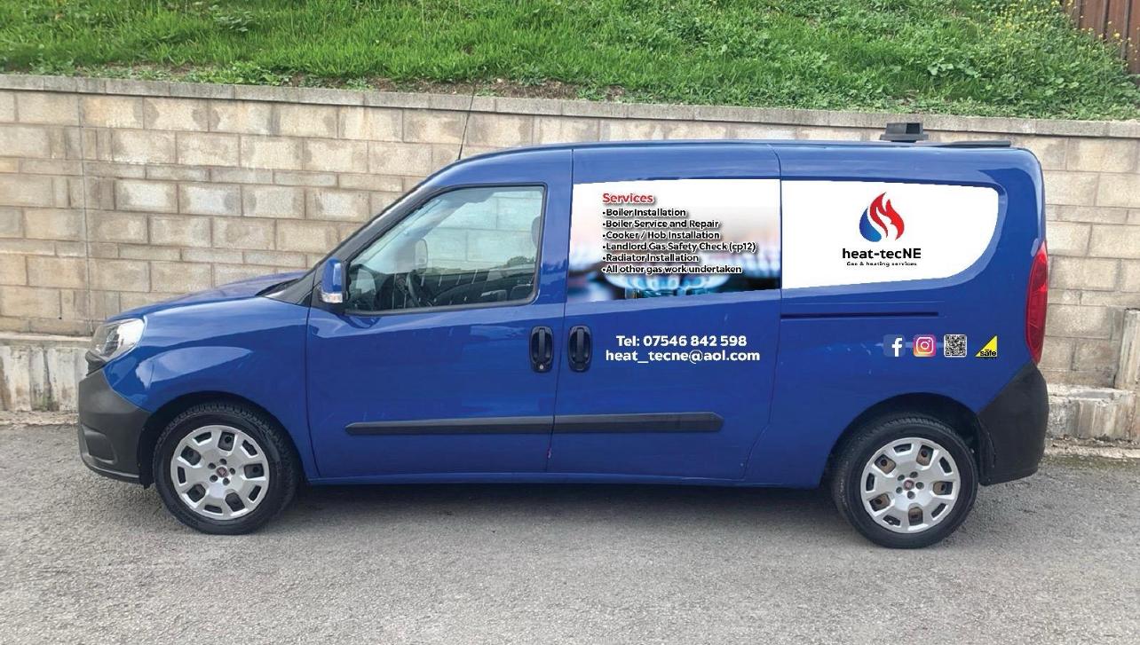 Heat-tecNE branded van